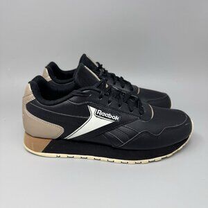 Reebok Classic Harman Leather Women's Running Shoes Size 8 Black Gold Comfort